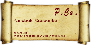 Parobek Cseperke névjegykártya