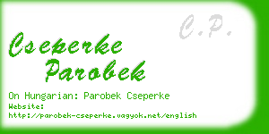 cseperke parobek business card